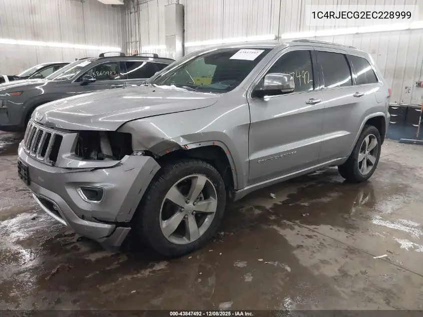1C4RJECG2EC228999 2014 Jeep Grand Cherokee Overland