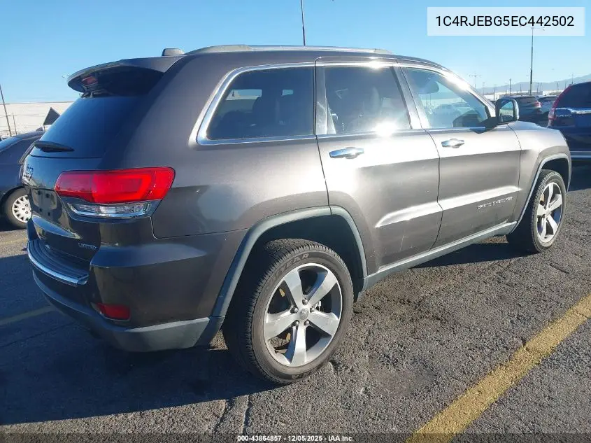 1C4RJEBG5EC442502 2014 Jeep Grand Cherokee Limited