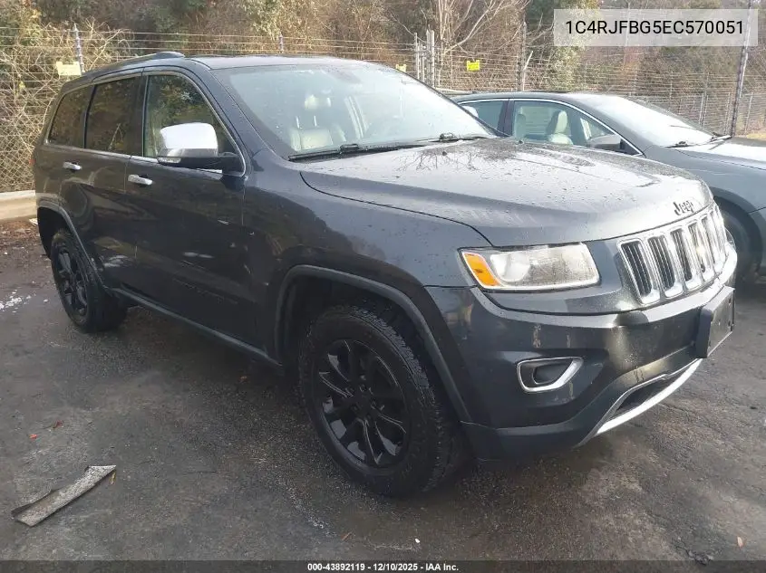 1C4RJFBG5EC570051 2014 Jeep Grand Cherokee Limited