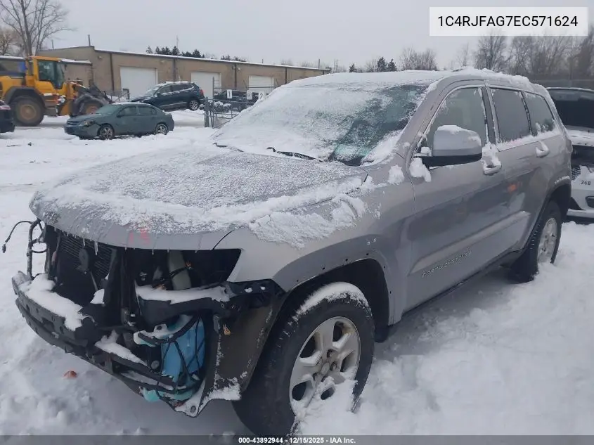 1C4RJFAG7EC571624 2014 Jeep Grand Cherokee Laredo