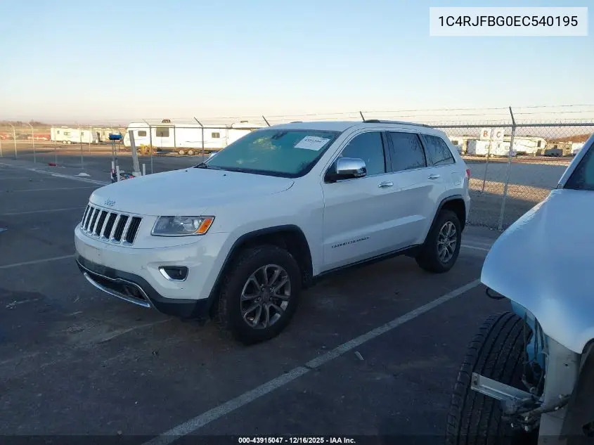 1C4RJFBG0EC540195 2014 Jeep Grand Cherokee Limited