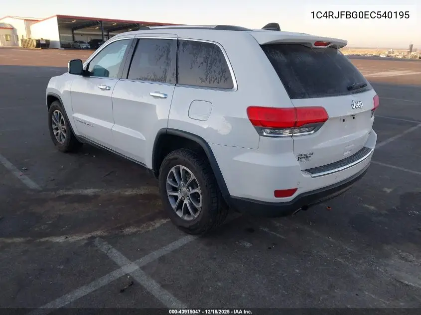 1C4RJFBG0EC540195 2014 Jeep Grand Cherokee Limited