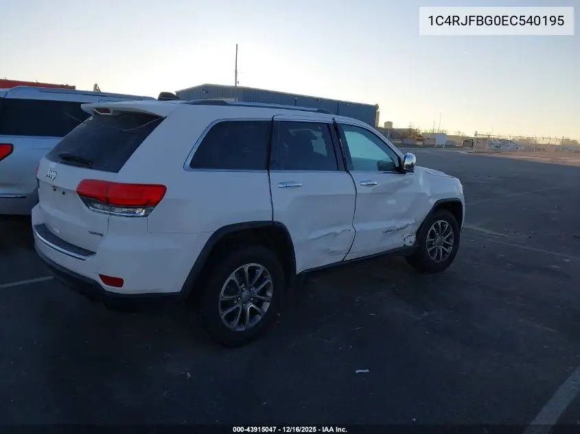 1C4RJFBG0EC540195 2014 Jeep Grand Cherokee Limited