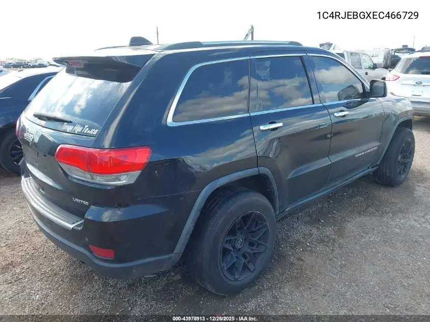 1C4RJEBGXEC466729 2014 Jeep Grand Cherokee Limited