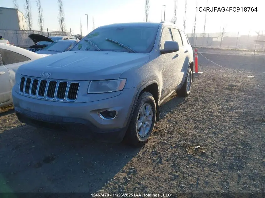 1C4RJFAG4FC918764 2015 Jeep Grand Cherokee Laredo