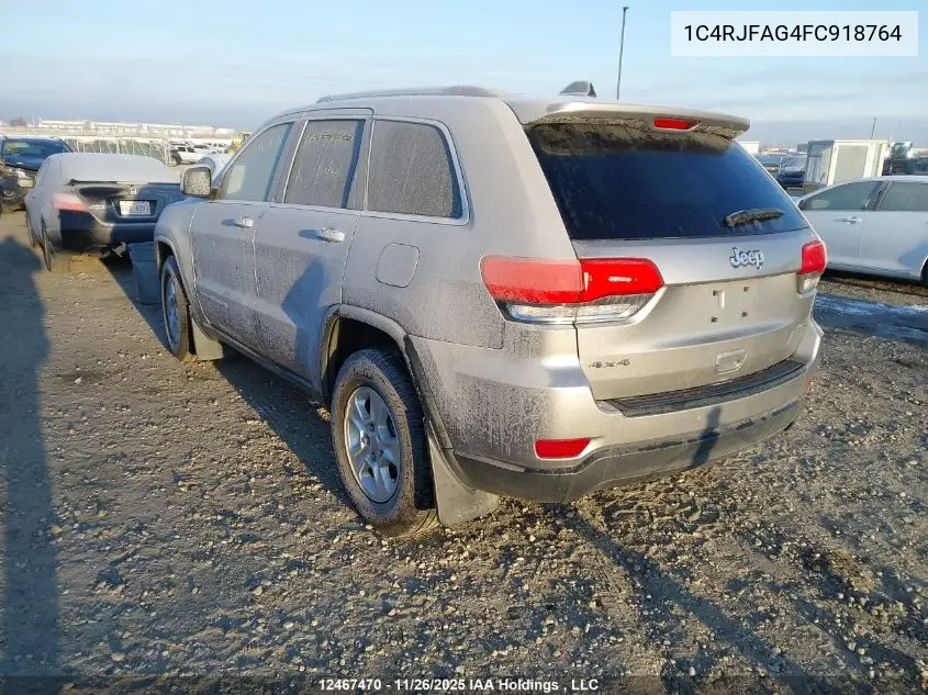 1C4RJFAG4FC918764 2015 Jeep Grand Cherokee Laredo