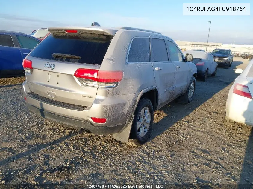 1C4RJFAG4FC918764 2015 Jeep Grand Cherokee Laredo