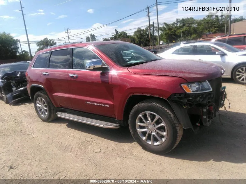 2015 Jeep Grand Cherokee Limited VIN: 1C4RJFBG1FC210910 Lot: 39628670