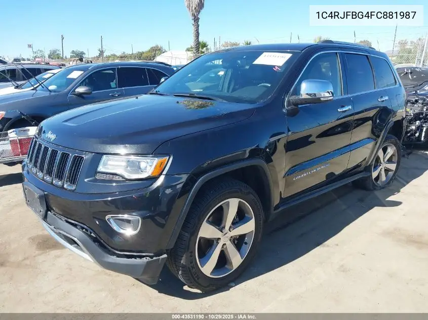 1C4RJFBG4FC881987 2015 Jeep Grand Cherokee Limited