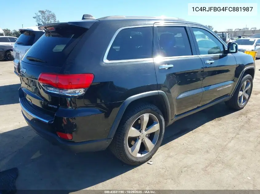 1C4RJFBG4FC881987 2015 Jeep Grand Cherokee Limited