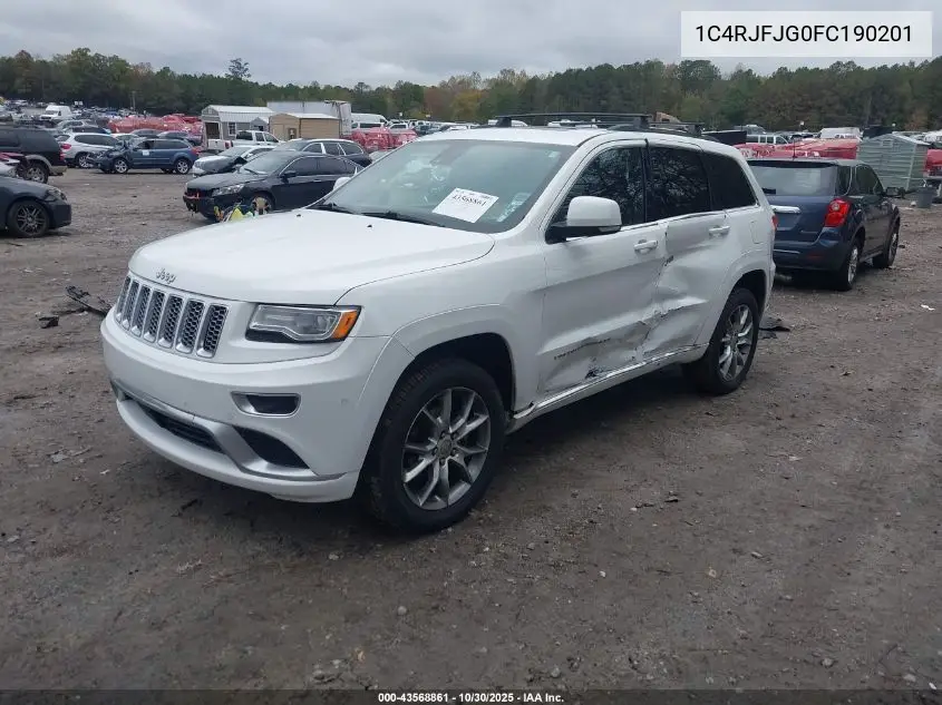 1C4RJFJG0FC190201 2015 Jeep Grand Cherokee Summit