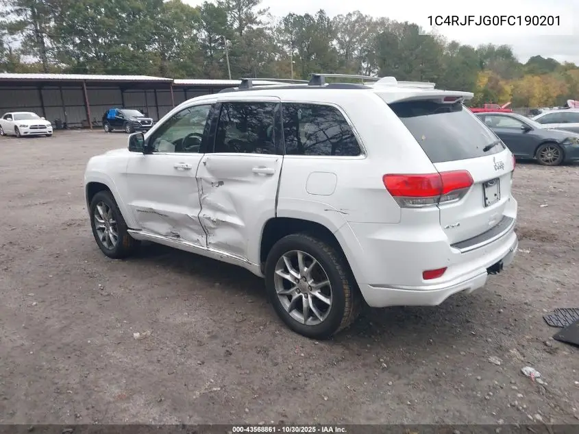 1C4RJFJG0FC190201 2015 Jeep Grand Cherokee Summit