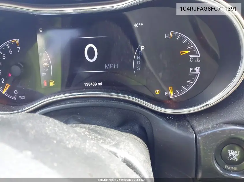 1C4RJFAG8FC711391 2015 Jeep Grand Cherokee Laredo