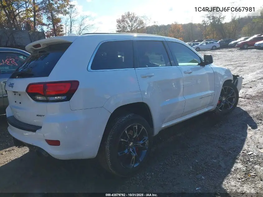 1C4RJFDJ6FC667981 2015 Jeep Grand Cherokee Srt