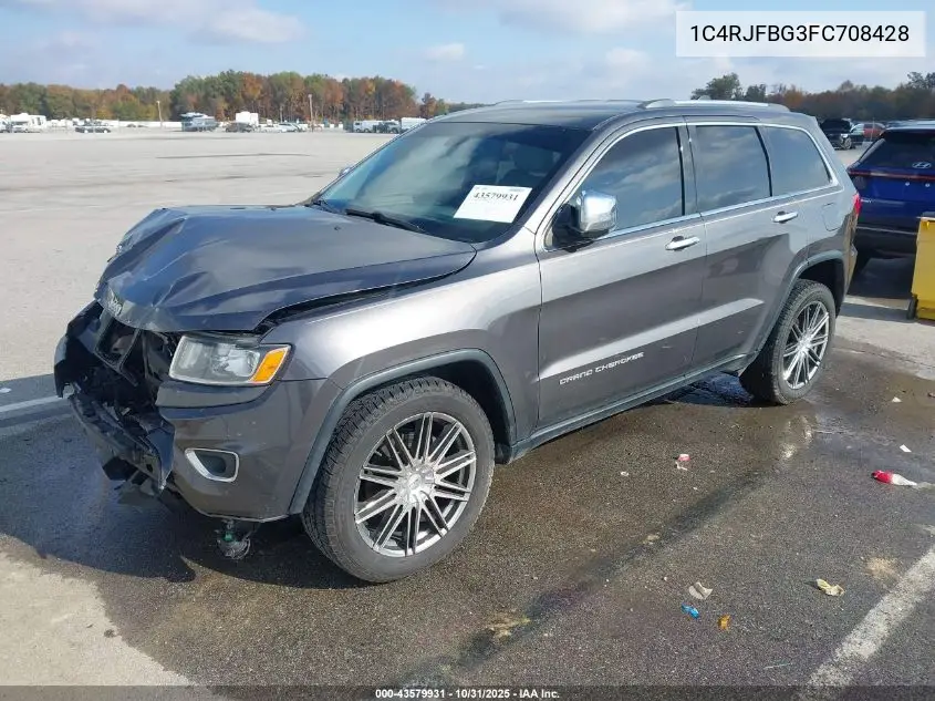 1C4RJFBG3FC708428 2015 Jeep Grand Cherokee Limited