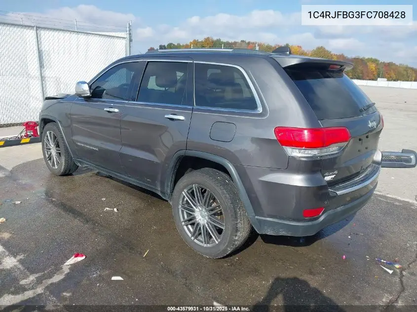 1C4RJFBG3FC708428 2015 Jeep Grand Cherokee Limited