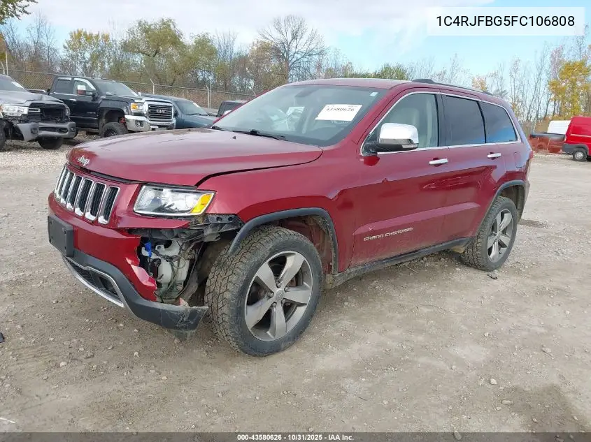 1C4RJFBG5FC106808 2015 Jeep Grand Cherokee Limited