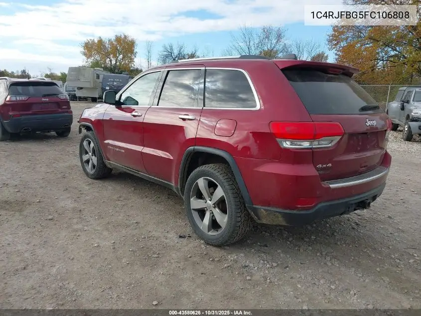 1C4RJFBG5FC106808 2015 Jeep Grand Cherokee Limited