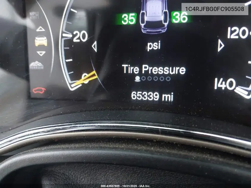 1C4RJFBG0FC905508 2015 Jeep Grand Cherokee Limited