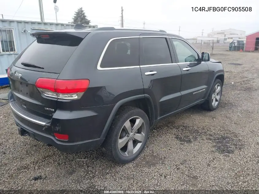 1C4RJFBG0FC905508 2015 Jeep Grand Cherokee Limited