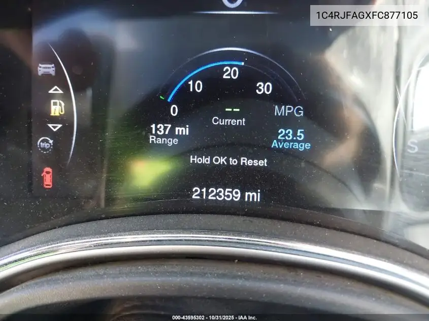 1C4RJFAGXFC877105 2015 Jeep Grand Cherokee Altitude