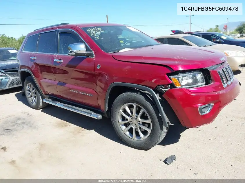 1C4RJFBG5FC609478 2015 Jeep Grand Cherokee Limited