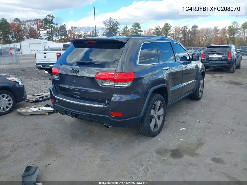 1C4RJFBTXFC208070 2015 Jeep Grand Cherokee Limited