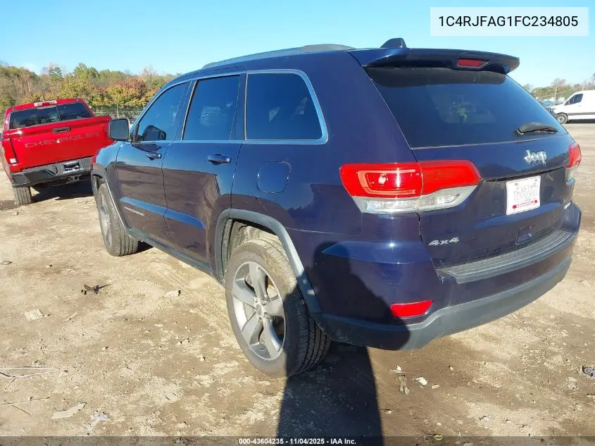 1C4RJFAG1FC234805 2015 Jeep Grand Cherokee Laredo