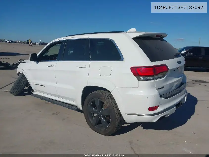 1C4RJFCT3FC187092 2015 Jeep Grand Cherokee High Altitude