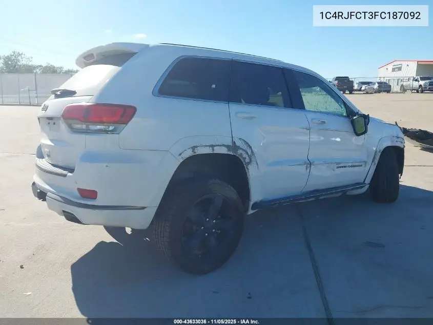 1C4RJFCT3FC187092 2015 Jeep Grand Cherokee High Altitude