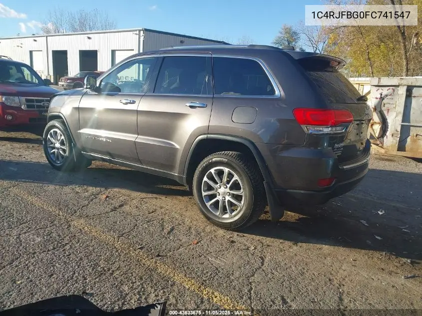 1C4RJFBG0FC741547 2015 Jeep Grand Cherokee Limited