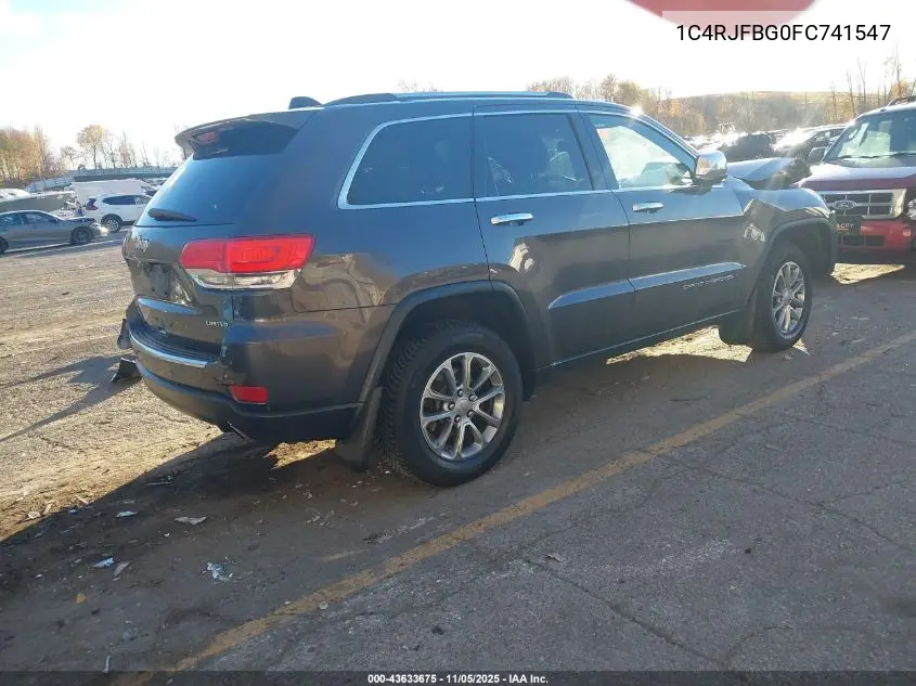 1C4RJFBG0FC741547 2015 Jeep Grand Cherokee Limited
