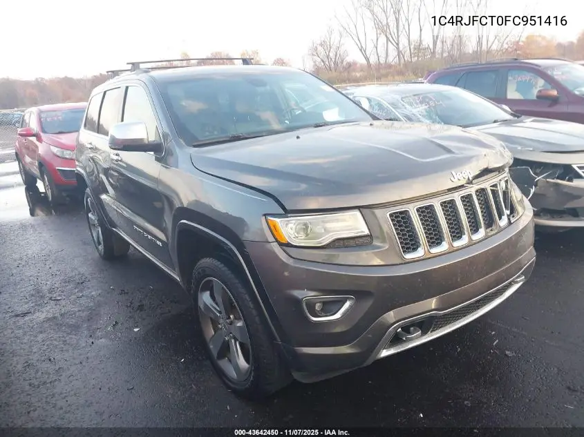 1C4RJFCT0FC951416 2015 Jeep Grand Cherokee Overland