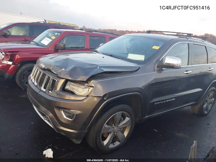 1C4RJFCT0FC951416 2015 Jeep Grand Cherokee Overland