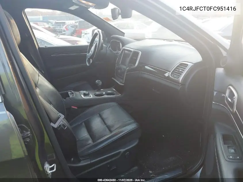 1C4RJFCT0FC951416 2015 Jeep Grand Cherokee Overland