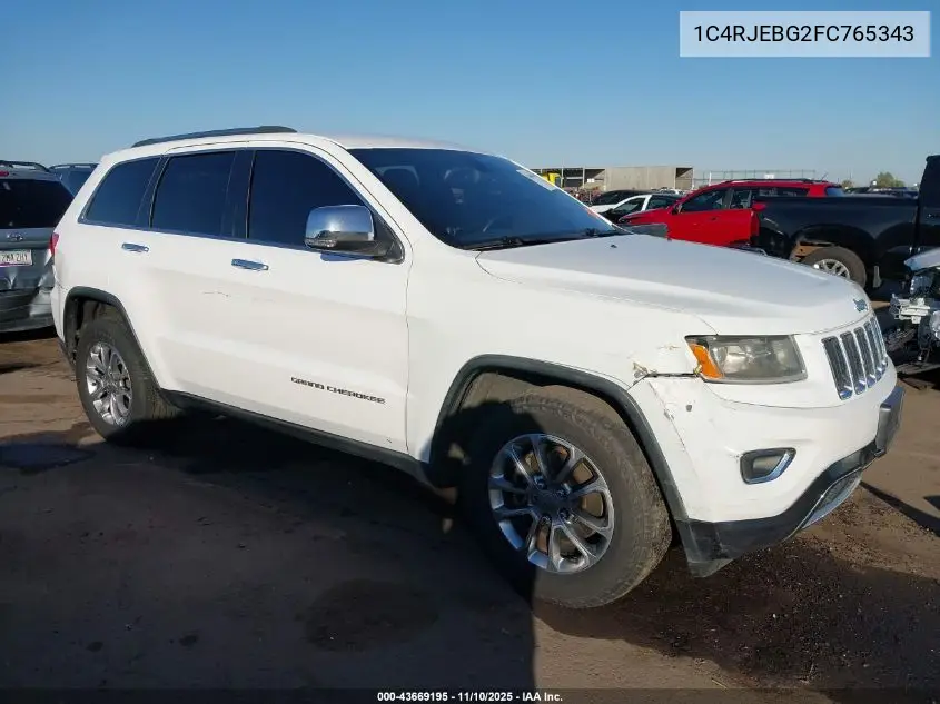 1C4RJEBG2FC765343 2015 Jeep Grand Cherokee Limited