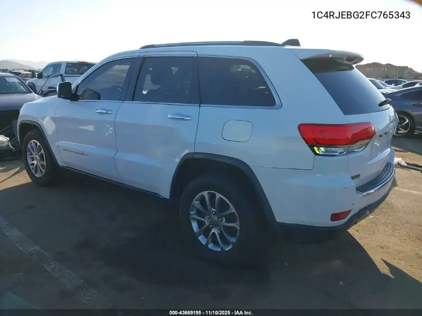 1C4RJEBG2FC765343 2015 Jeep Grand Cherokee Limited