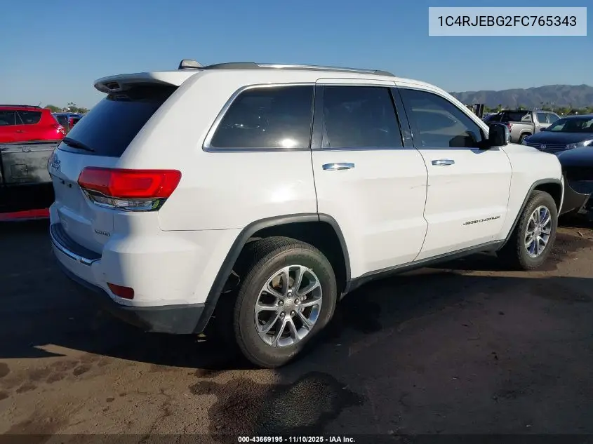 1C4RJEBG2FC765343 2015 Jeep Grand Cherokee Limited