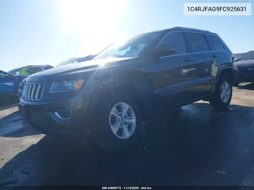 1C4RJFAG9FC925631 2015 Jeep Grand Cherokee Laredo