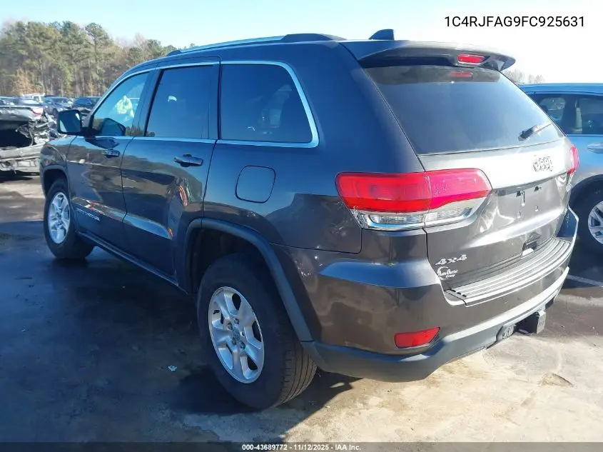 1C4RJFAG9FC925631 2015 Jeep Grand Cherokee Laredo