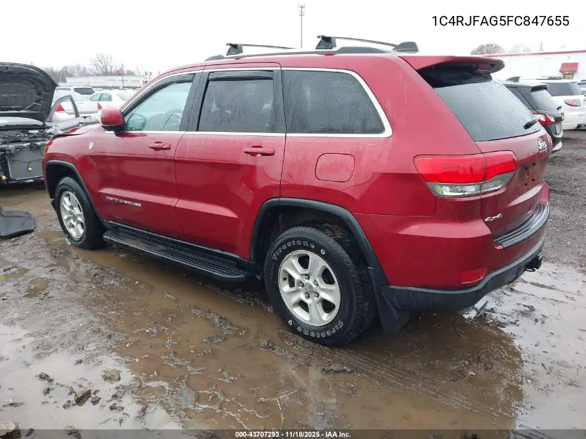 1C4RJFAG5FC847655 2015 Jeep Grand Cherokee Laredo
