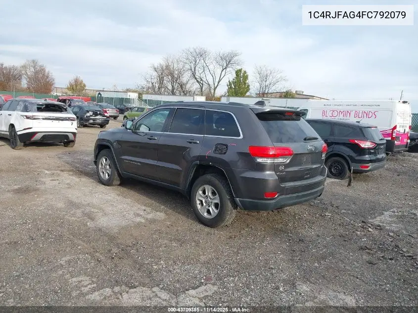 1C4RJFAG4FC792079 2015 Jeep Grand Cherokee Laredo