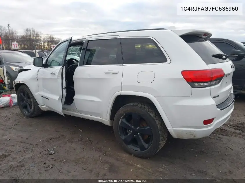 1C4RJFAG7FC636960 2015 Jeep Grand Cherokee Altitude