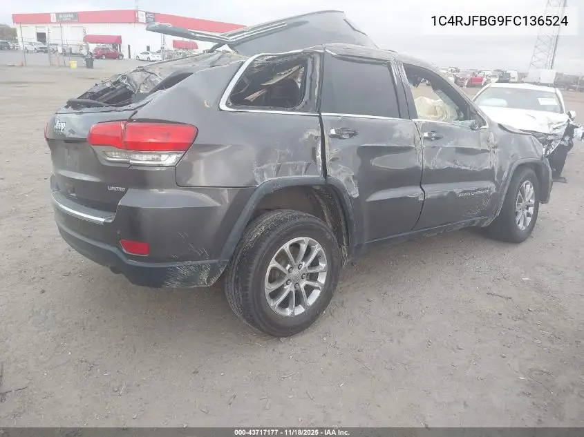 1C4RJFBG9FC136524 2015 Jeep Grand Cherokee Limited