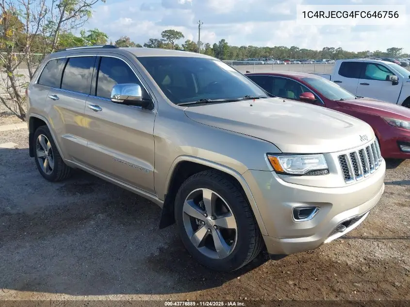 1C4RJECG4FC646756 2015 Jeep Grand Cherokee Overland