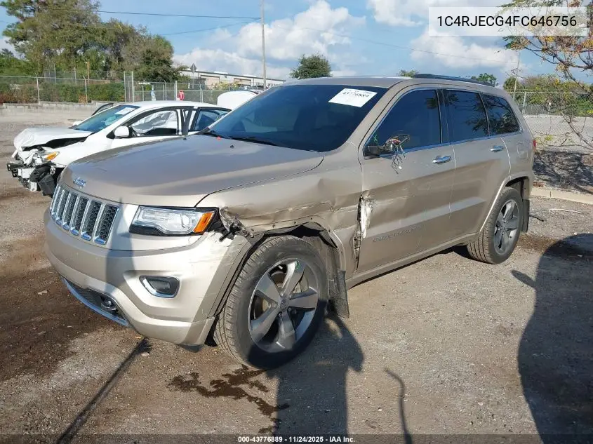 1C4RJECG4FC646756 2015 Jeep Grand Cherokee Overland