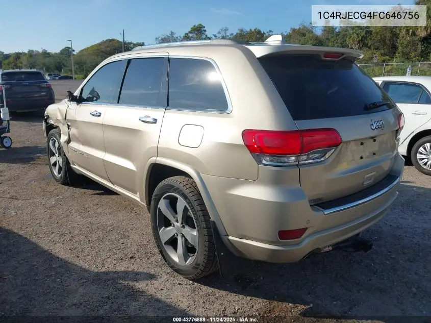 1C4RJECG4FC646756 2015 Jeep Grand Cherokee Overland