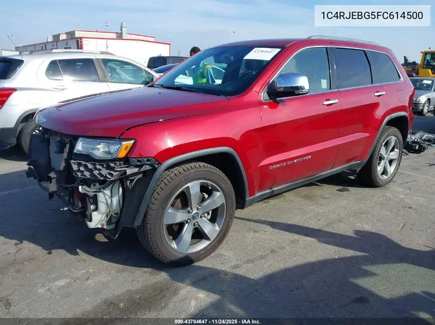 1C4RJEBG5FC614500 2015 Jeep Grand Cherokee Limited