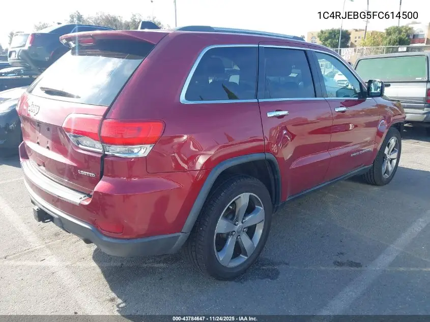 1C4RJEBG5FC614500 2015 Jeep Grand Cherokee Limited