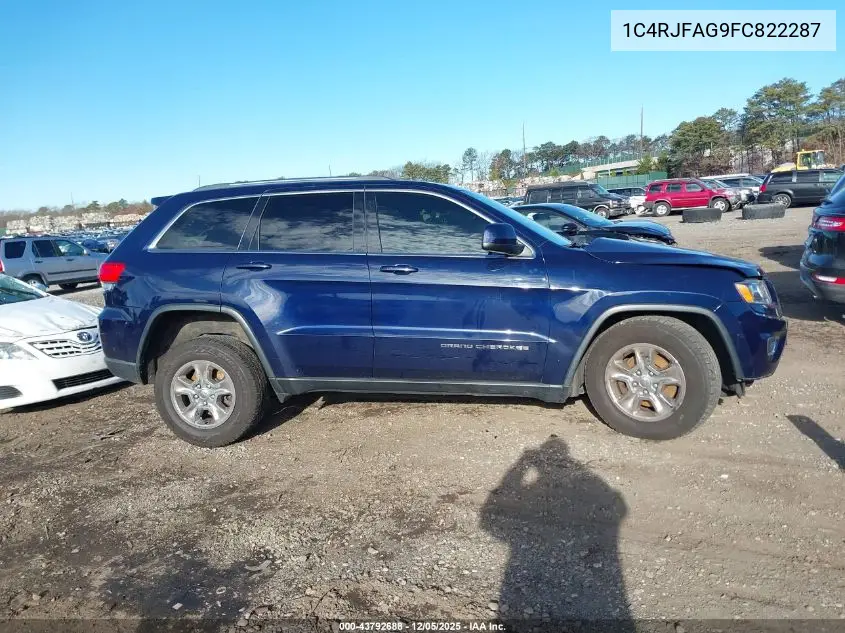 1C4RJFAG9FC822287 2015 Jeep Grand Cherokee Laredo